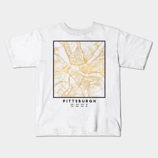 PITTSBURGH PENNSYLVANIA CITY STREET MAP ART Kids T-Shirt